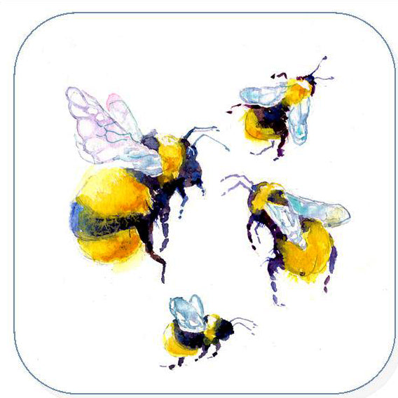 Buzzy Bumble Bees drinks coaster