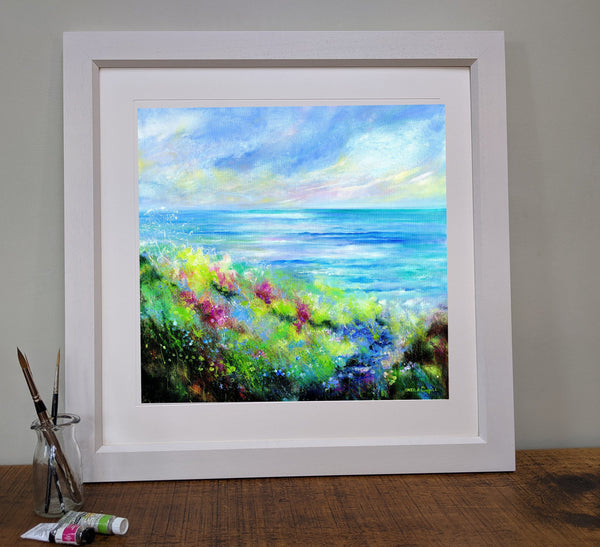 Atlantic Light - Seascape Art Print designed by artist Sheila Gill
