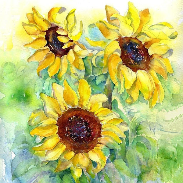Sunflower Tote Bag designed by artist Sheila Gill