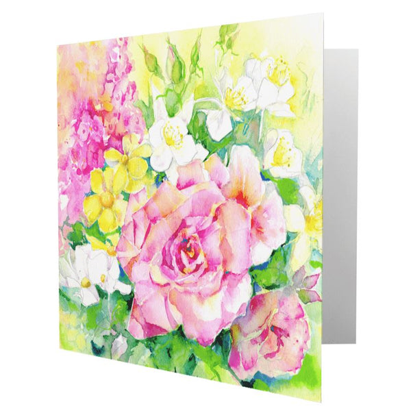 Cottage Garden Greeting Card designed by artist Sheila Gill