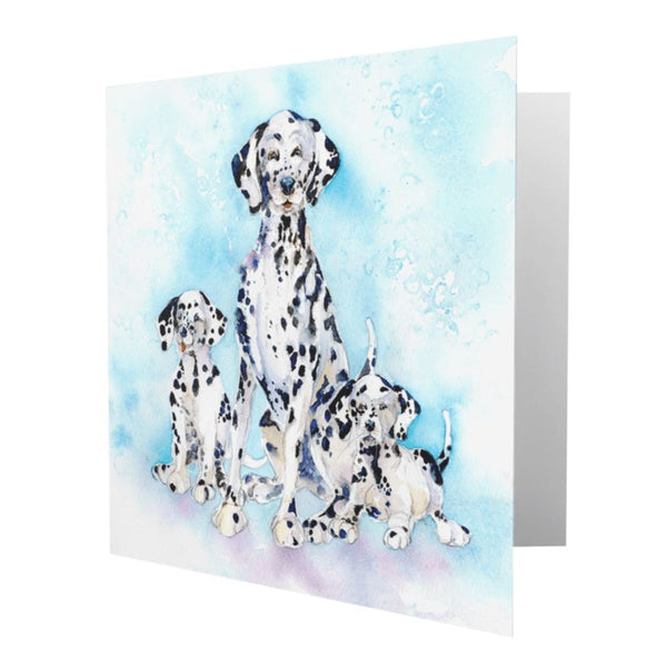 Dalmatians Dog Greeting Card designed by artist Sheila Gill