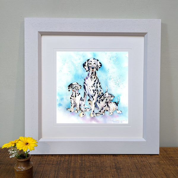 Dalmatians Dog Art Print designed by artist Sheila Gill
