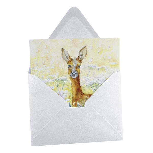 Deer Greeting Card designed by artist Sheila Gill
