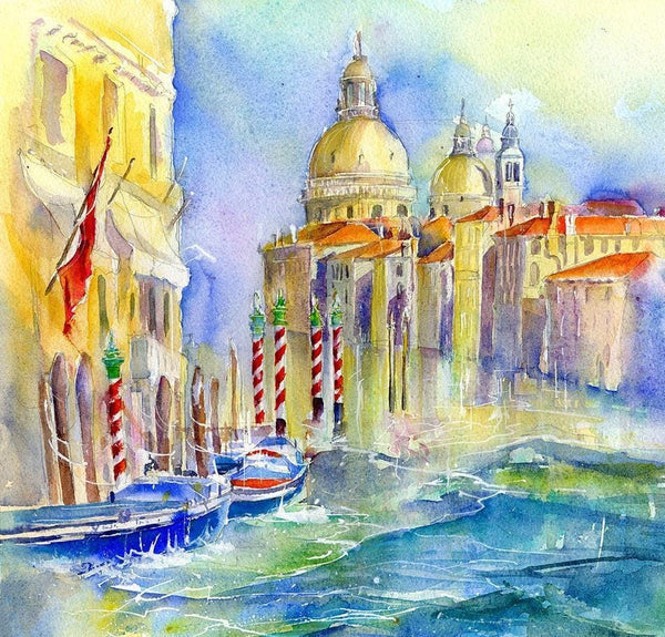 Grand Canal, Venice Art Print designed by artist Sheila Gill

