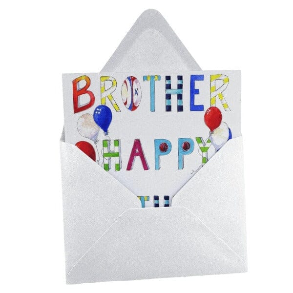 Happy Birthday Brother Card designed by artist Sheila Gill