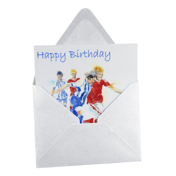 Happy Birthday Football Card designed by artist Sheila Gill