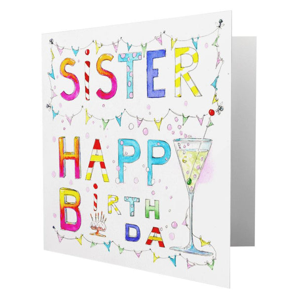 Happy Birthday Sister Card designed by artist Sheila Gill