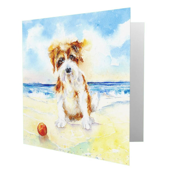 Jack Russell Greeting Card designed by artist Sheila Gill
