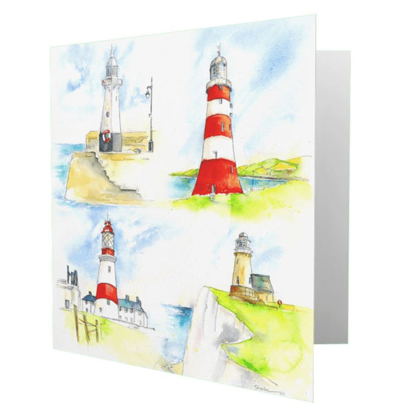 Lighthouses Greeting Cards designed by artist Sheila Gill