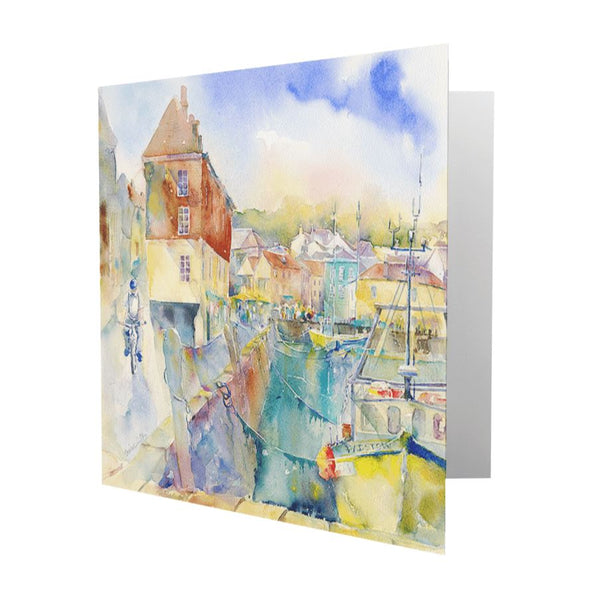 Padstow, Cornwall Greeting Card designed by artist Sheila Gill
