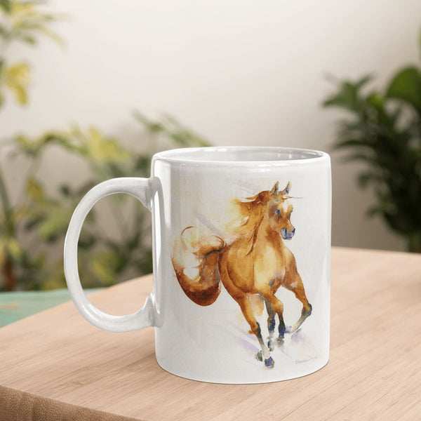 Chestnut Pony Ceramic Mug designed by artist Sheila Gill