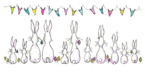 Rabbit Greeting Card designed by artist Sheila Gill