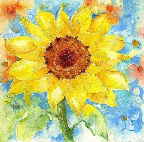 Sunflower Greeting Card designed by artist Sheila Gill