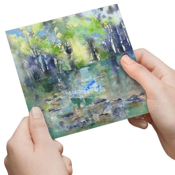 The Brook Greeting Card designed by artist Sheila Gill