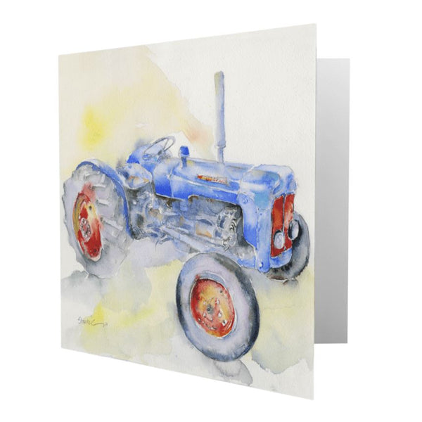 Vintage Tractor Greeting Card designed by artist Sheila Gill
