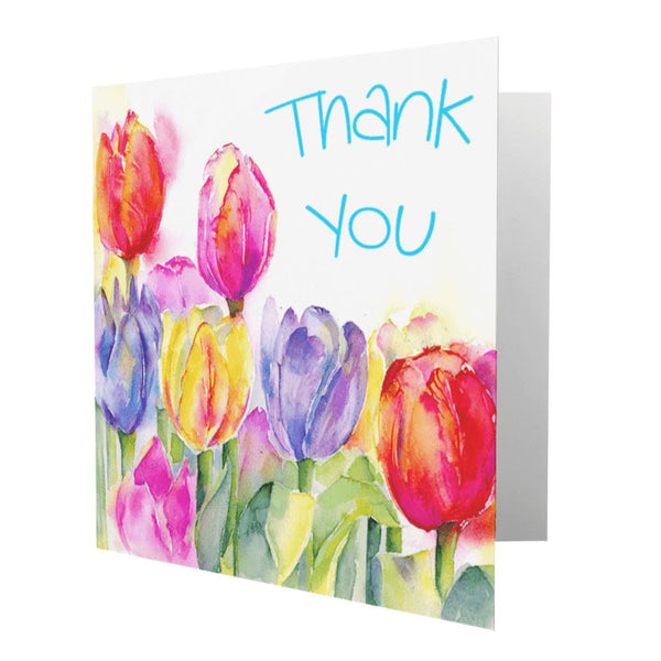 Tulips Flower Thank You Notelet Card Pack Sheila Gill Fine Art