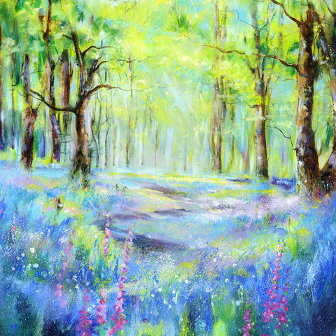 Bluebell Path Greeting Card