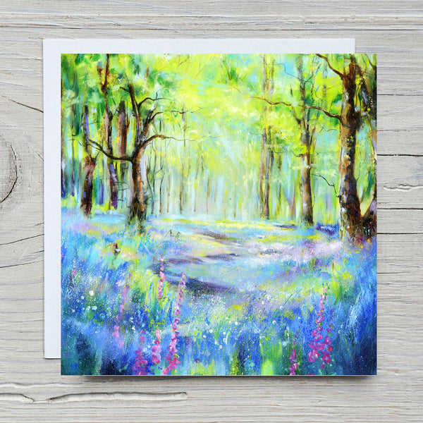Bluebell Path Greeting Card