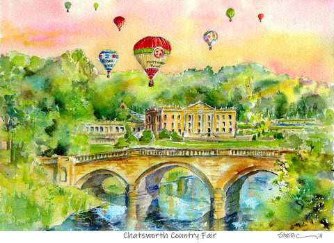 Chatsworth Country Fair Print by Sheila Gill