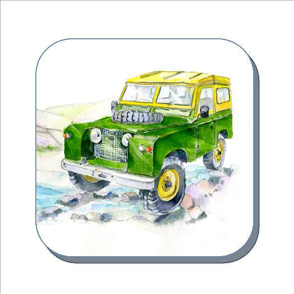 off-Road 4 x 4 Green off road vehicle drinks coaster