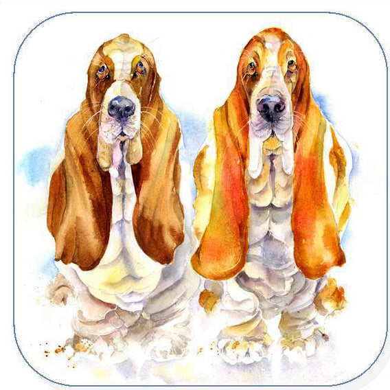 Basset Hound Dog drinks coaster