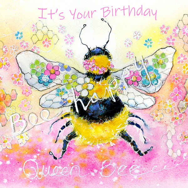 It's Your Birthday - Buzzy bumble Bee Happy Brthday Greeting Card
