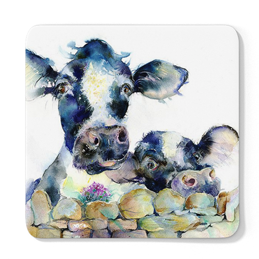 Black and white Cows Drinks coaster