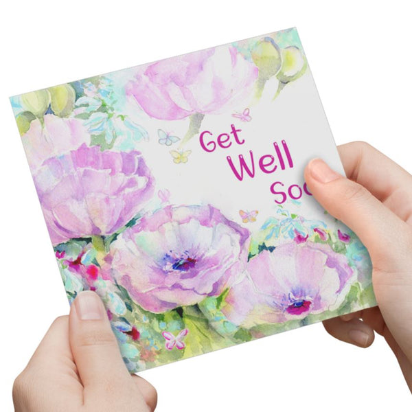 Get Well Soon Greeting Card designed by artist Sheila Gill