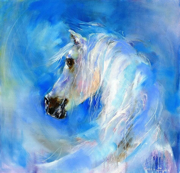 Andalusian White Horse Tote Bag Sheila Gill Fine Art 