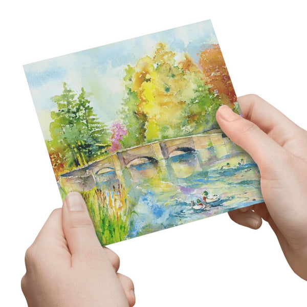 Ashford-in-the-Water Greeting Card designed by artist Sheila Gill