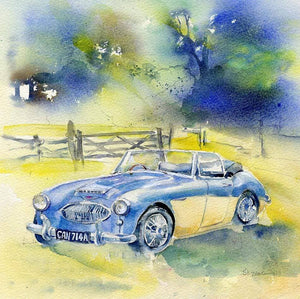 Austin Healey Greeting Card designed by artist Sheila Gill