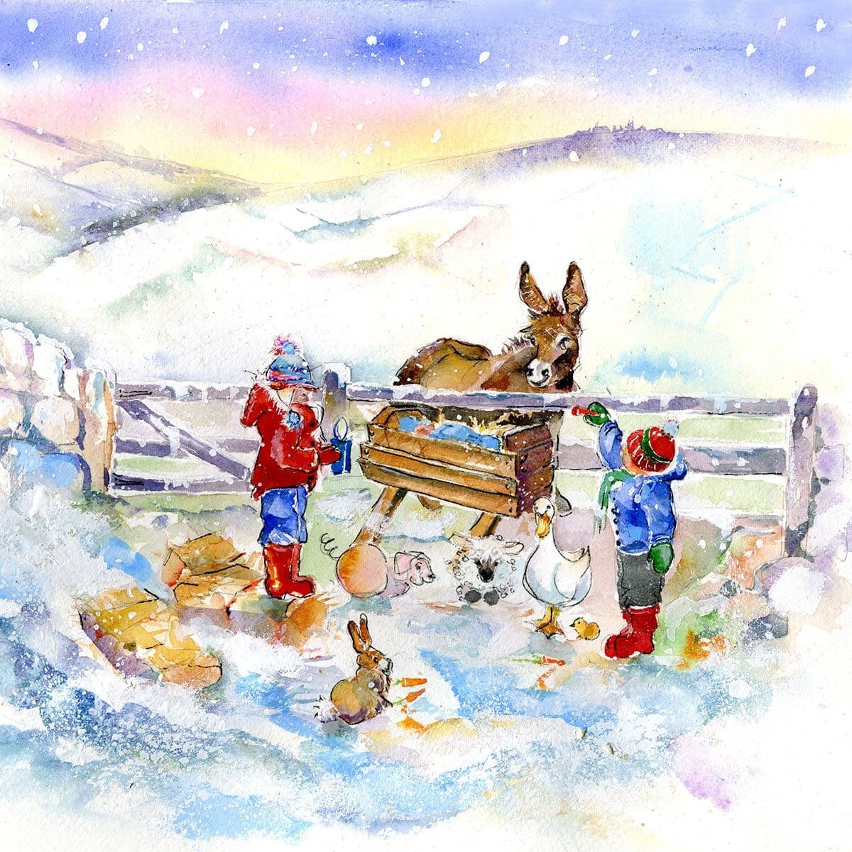 Away in a Manger Christmas Card Pack Sheila Gill Fine Art 