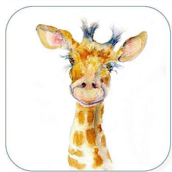 Baby Giraffe Coaster Sheila Gill Fine Art