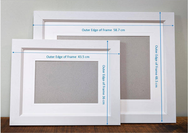 White Wood Picture Frames for artwork by sheila Gill