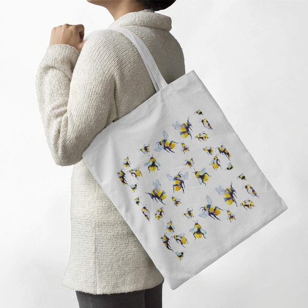 Bee Tote Bag designed by artist Sheila Gill
