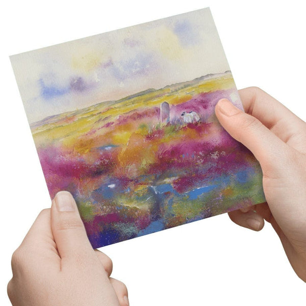 Beeley Moor Greeting Card designed by artist Sheila Gill
