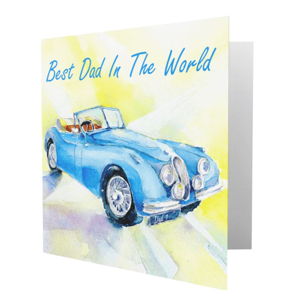 Best Dad In The World Card designed by artist Sheila Gill