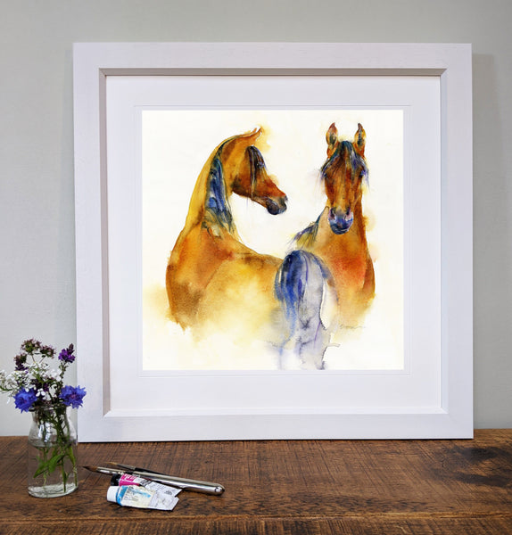 Brown Arabian Horse Art Print designed by artist Sheila Gill