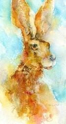 Brown Hare Art Print designed by artist Sheila Gill
