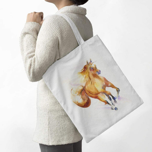 Brown Pony Tote Bag Sheila Gill Fine Art 