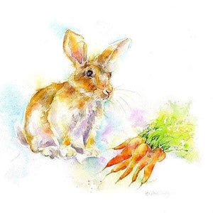Bunny Rabbit Greeting Card designed by artist Sheila Gill
