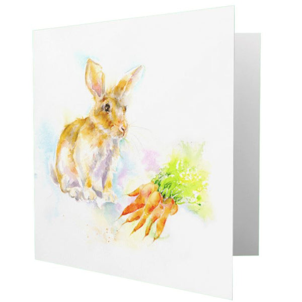 Bunny Rabbit Greeting Card designed by artist Sheila Gill