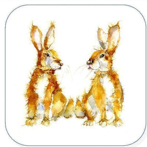 Bunny Rabbits Coaster Sheila Gill Fine Art