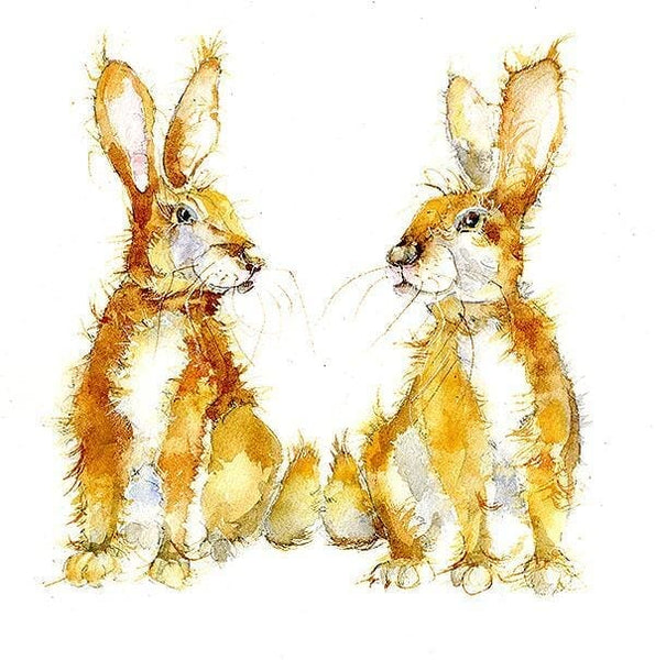 Bunny Rabbits Art Print designed by artist Sheila Gill
