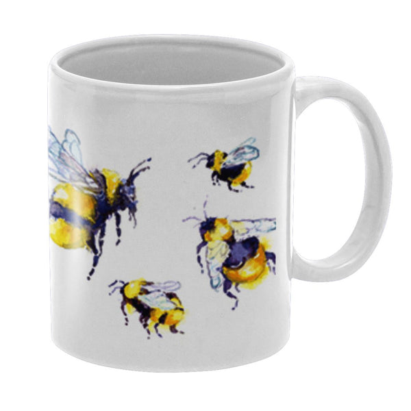 Garden Buzzy Bee Ceramic Mug designed by artist Sheila Gill
