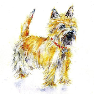 Cairn Terrier Dog Art Print designed by artist Sheila Gill
