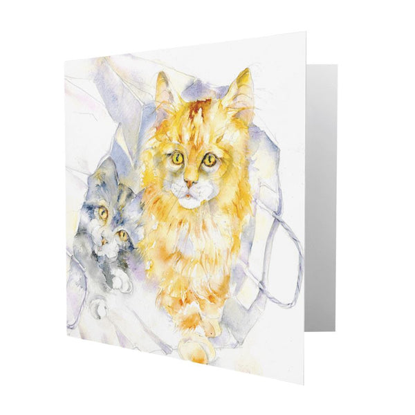 Kittens Greeting Card designed by artist Sheila Gill