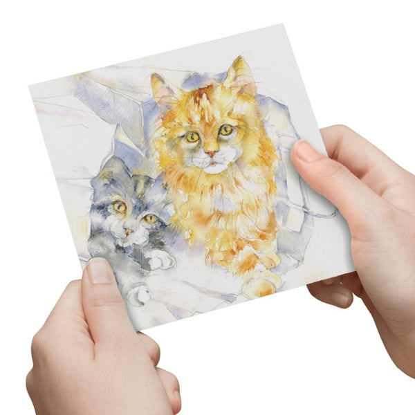 Kittens Greeting Card designed by artist Sheila Gill