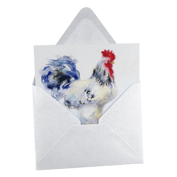 Chicken Greeting Card designed by artist Sheila Gill