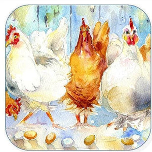 Chickens Coaster Sheila Gill Fine Art